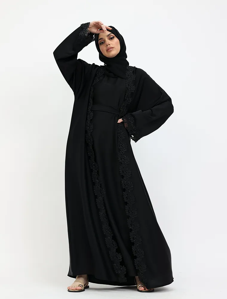 Black 2 Piece Amara Abaya